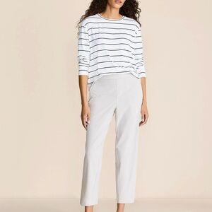 LOU & GRAY Wanderweave Seagull Gray Straight Leg Pants
